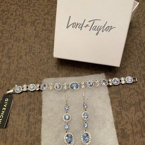 Blue Givenchy Earring and Bracelet Set